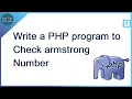Write a PHP program to check Armstrong number