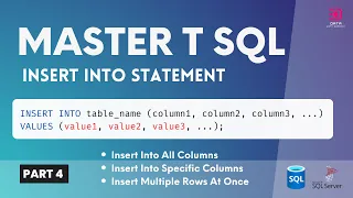 04 Insert Into Statement TSQL T-SQL Tutorial Specific Columns Multiple Rows SQL Server
