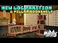 FFXIV Raw Log Half Partition Short Pillar Bookshelf - 6 4 Housing Items