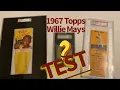 RARE 1967 TOPPS WILLIE MAYS TEST ISSUE
