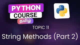 String Methods in Python in Tamil Part 2