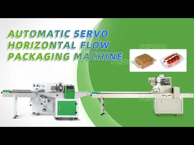 automatic servo flow packing machine for cookies and candy