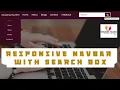 AWESOME RESPONSIVE NAVIGATION BAR Using HTML CSS JAVASCRIPT Nav Bar with Search box
