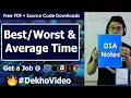 Best Case Worst Case and Average Case Analysis of an Algorithm With Notes