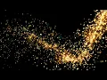Golden glitter flight with sparkling light Christmas Background Free Stock Footage