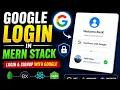 Google OAuth in MERN Stack Login with Google React Node js MongoDB