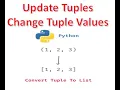 Change Tuple values Update Tuple value Python Programming in Hindi