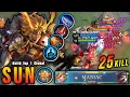 Download Lagu 25 Kills + MANIAC!! Sun Lunar Fest Skin with Abnormal Damage!! - Build Top 1 Global Sun ~ MLBB