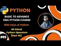 Day-5 60 Days of Python Python Operators Part-1 Python Bangla Tutorial for Beginner to Advance