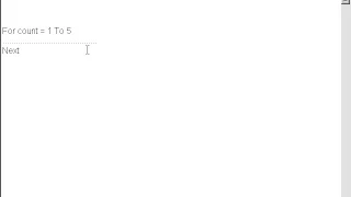 for next loop - VBScript