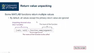 MATLAB Built-in Functions Data Types Matrix Operations and Statistics