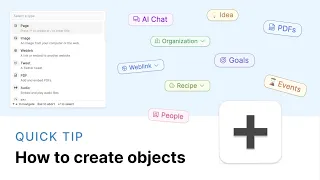 How To Create New Objects in Capacities