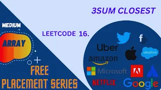 3SUM CLOSEST Leetcode 15 Array questions for Interview Two Pointer DSA in Java Javascript
