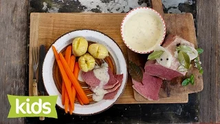 Justine cooks up some Corned Beef with Parsley Sauce, a very hearty meal that's great for winter mon. 