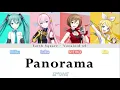 IZ*ONE - Panorama - Hatsune Miku, Megurine Luka, MEIKO, Kagamine Rin (Cover) (Color-coded Lyrics)