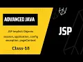 Advanced Java class 18 JSP Implicit Objects - Session Application PageContext Exception config