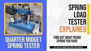 Quarter Midget Shock Spring Load Tester - Explained
