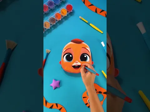 Pintura de Tigrinho! 🐯  #LittleAngelPortugues #PinturaFacial #DiversaoInfantil