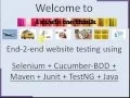 End 2 end website testing using Selenium Cucumber and Java Overview part 2