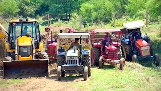 JCB 3dx Xpert Loading Mud | Swaraj 855 Fe | Mahindra 275 Di | Eicher 485 | Brick Making Plant