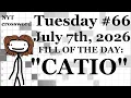 Tuesday 26 DOWNS ONLY CHALLENGE - NYT Crossword with Sam