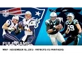 Cam Newton Beats Tom Brady Patriots vs Panthers Week 11 2013 NFL Full Game