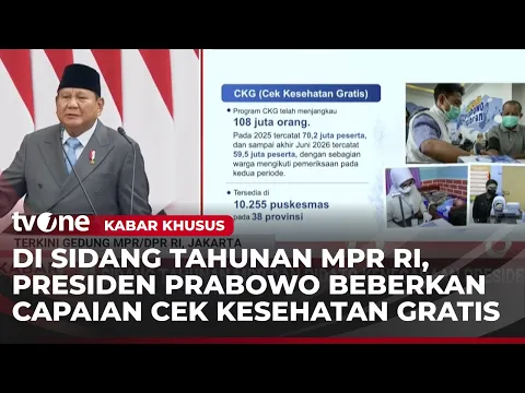 Presiden Prabowo Sebut Cek Kesehatan Gratis Menjangkau 108 Juta Orang