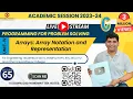 PPS65 Arrays Array Notation and Representation Manipulating Array Elements