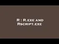 R R exe and Rscript exe