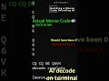 AI Morse Code Decoder Real Time CW Transcription 11 Second Demo