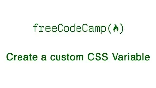 Basic CSS - Create a custom CSS Variable