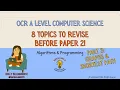 OCR A Level Computer Science - Top 8 Topics To Revise Before Paper 2 in 2026 3