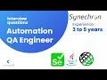 Synechron QA Automation Interview Questions Answers Java Selenium SDET TestNG RestAssured