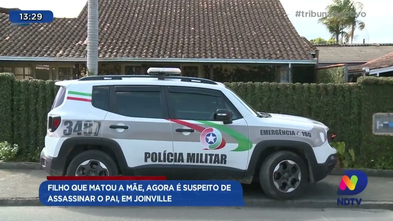 Filho que matou a mãe, agora é suspeito de assassinar o pai, em Joinville