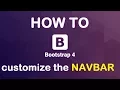 HOW TO change the bootstrap 4 NAVBAR background color