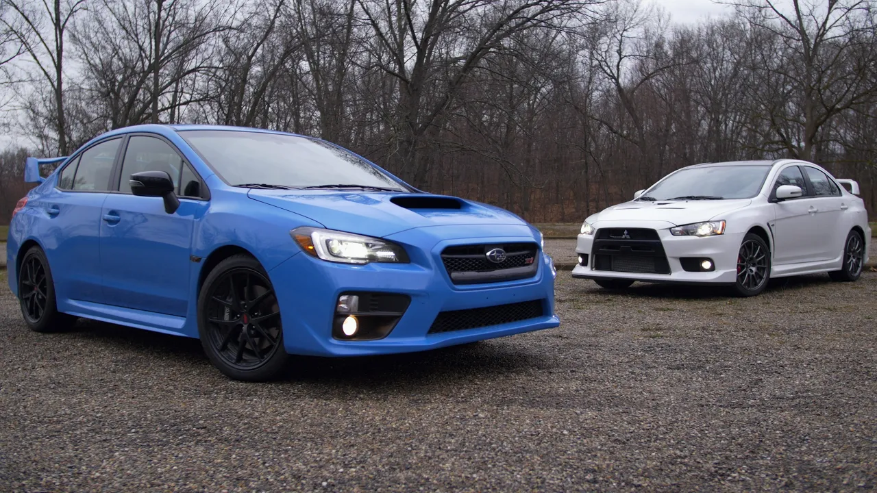Not a comparison test: Mitsubishi Lancer Evo vs. Subaru WRX STI