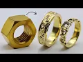 Lagu couple rings from a hex nut - learn to make jewelry