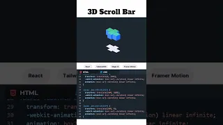 3D Scroll Bar Using HTML and CSS
