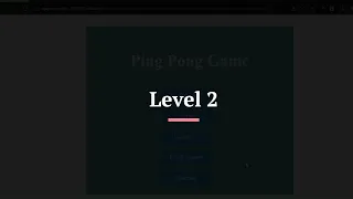PingPong Game JavaScript