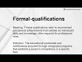 Formal-qualifications Meaning