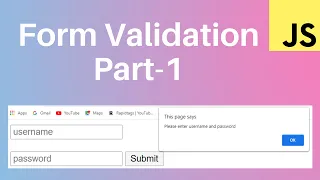 username and password form validation in javascript in hindi Javascript tutorial for beginners - 37