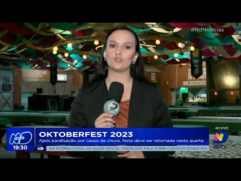 Oktoberfest 2023: após paralisação por causa da chuva, festa deve ser retomada nesta quarta-feira