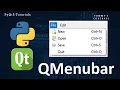 QMenubar Create menu bar with icons and shortcuts in PyQt5