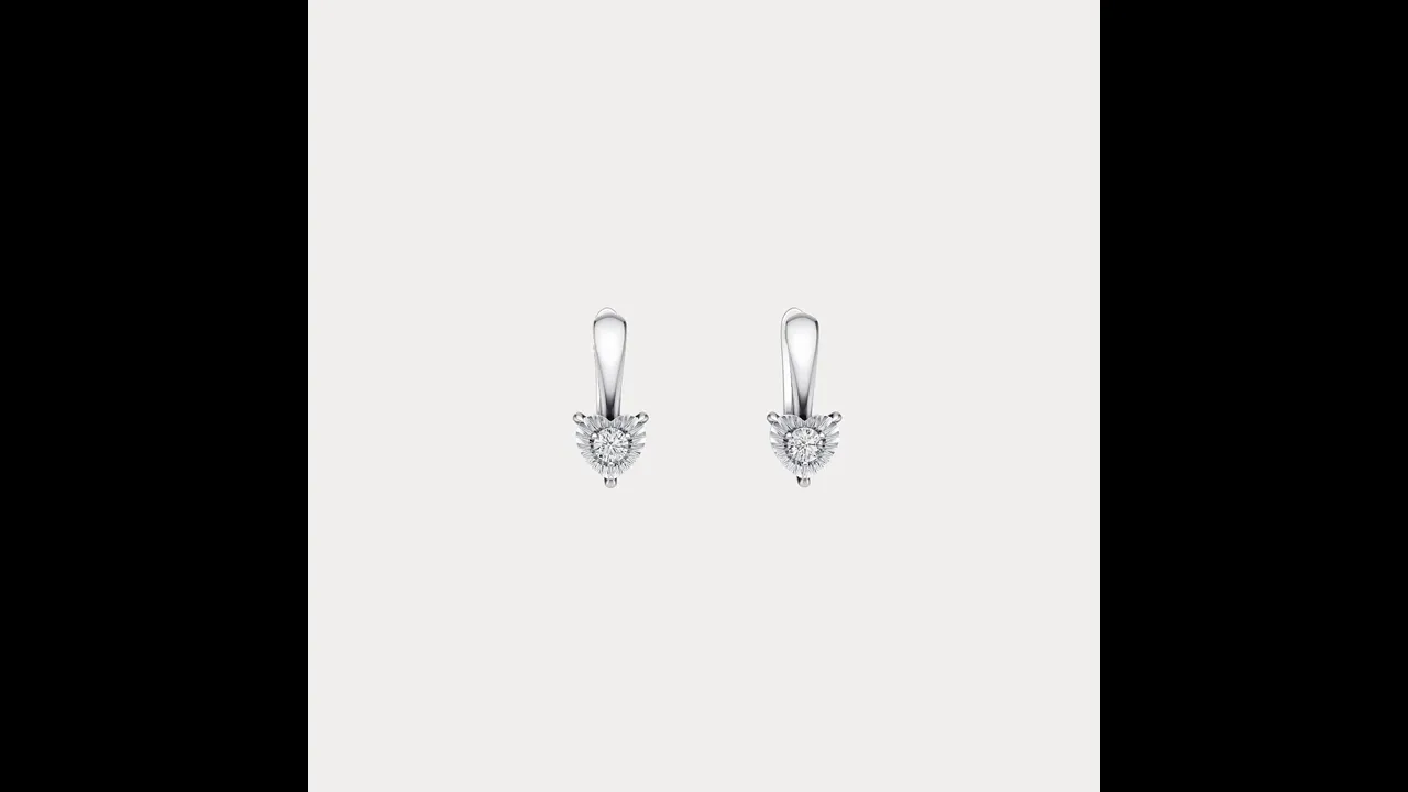 Round Lab-Grown Diamond Solitaire Earrings in Sterling Silver