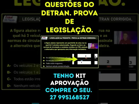 SIMULADO do DETRAN 2026. Questões da prova Teórica de Legislação.