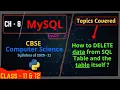 How to DELETE data from a SQL table How to delete a SQL Table
