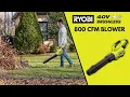85 Minutes of Runtime RYOBI 40V HP Brushless 800 CFM Blower