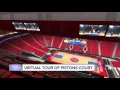 Virtual tour of the Pistons new court at Little Caesars Arena