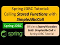Spring JDBC Tutorial Calling Stored Functions with SimpleJdbcCall