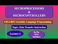CH-4 8051 Assembly Language Programming Lecture 4 Microprocessors and Microcontrollers GTU